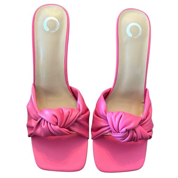 Journee Collection Diorra Knotted Vamp Heels Dress Sandal Square Toe NEW 10 - Picture 2 of 10